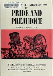 Cover of: Twentieth century interpretations of Pride and prejudice: a collection of critical essays