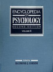 Cover of: Encyclopedia of psychology