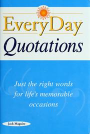 Cover of: Everyday quotations: just the right words for life's memorable occasions
