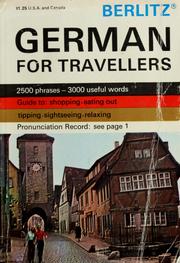 Cover of: German for travellers