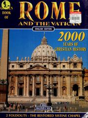 Cover of: The golden book of Rome and the Vatican: 2000 years of Christian history : ancient Rome, the Vatican, the restored Sistine Chapel, churches, museums, monuments