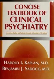 Cover of: Concise textbook of clinical psychiatry