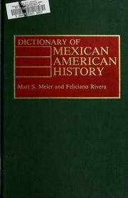 Cover of: Dictionary of Mexican American history