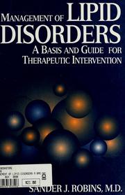 Cover of: Management of lipid disorders by Sander J. Robins