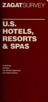 Cover of: Zagatsurvey, U.S. hotels, resorts & spas by Joan Lang