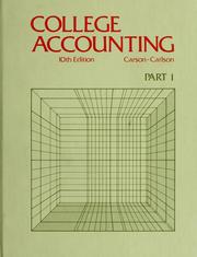 Cover of: College accounting, part 1