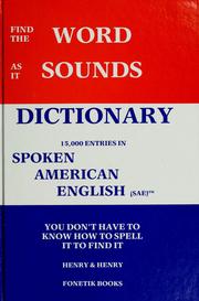 Find the word as it sounds dictionary by Merrell C. Henry