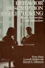Cover of: Behavior description interviewing by Tom Janz