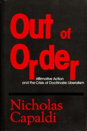 Cover of: Out of order by Nicholas Capaldi