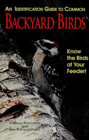 Cover of: An identification guide to common backyard birds