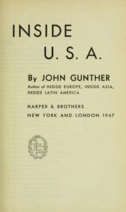 Cover of: Inside U.S.A. by John Gunther