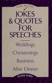 Cover of: Jokes & quotes for speeches
