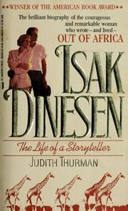 Cover of: Isak Dinesen by Judith Thurman
