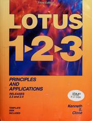 Cover of: Lotus 1-2-3 by Kenneth S. Close