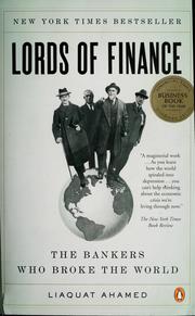 Cover of: Lords of finance by Liaquat Ahamed