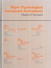 Cover of: Major psychological assessment instruments by Charles S. Newmark, editor.