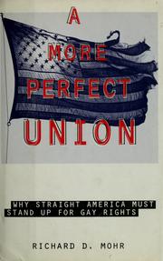 Cover of: A more perfect union: why straight America must stand up for gay rights