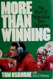 Cover of: More than winning by Tom Osborne