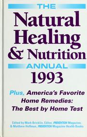Cover of: The natural healing & nutrition annual 1993