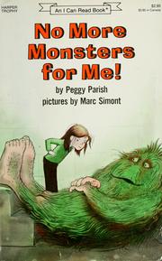 Cover of: No more monsters for me!