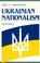 Cover of: Ukrainian nationalism