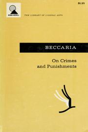 Dei delitti e delle pene by Cesare Beccaria