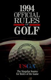 Cover of: The official rules of golf
