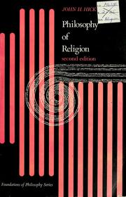 Cover of: Philosophy of religion.