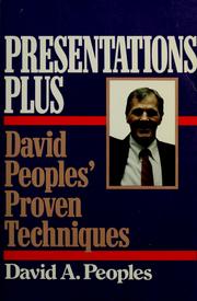 Cover of: Presentations plus by David A. Peoples