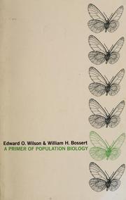A primer of population biology by Edward Osborne Wilson