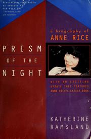 Cover of: Prism of the night by Katherine M. Ramsland