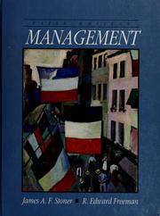 Cover of: Management by James Arthur Finch Stoner