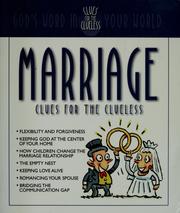 Cover of: Marriage clues for the clueless