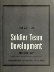 Cover of: Soldier team development by 