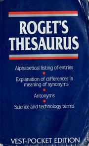 Cover of: Roget's thesaurus. by 