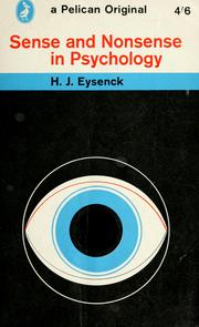 Cover of: Sense and nonsense in psychology