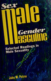 Cover of: Sex/male--gender/masculine