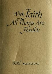 Cover of: With faith all things are possible by edited by Karen J. Kauffman.