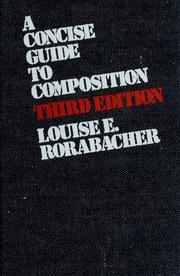Cover of: A concise guide to composition