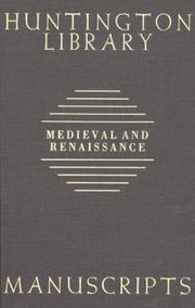 Cover of: Guide to medieval and Renaissance manuscripts in the Huntington Library