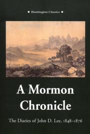 A Mormon chronicle : the diaries of John D. Lee, 1848-1876