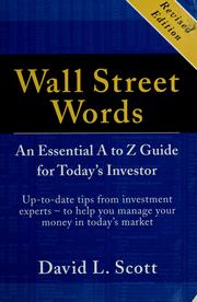 Cover of: Wall Street words: an essential A to Z guide for today's investor