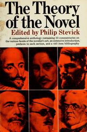 Cover of: The theory of the novel. by Philip Stevick