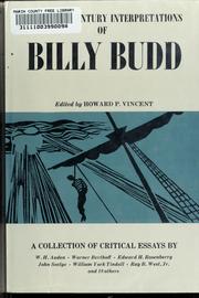 Cover of: Twentieth century interpretations of Billy Budd by Howard Paton Vincent