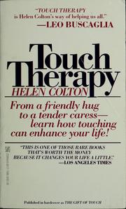 Cover of: TOUCH THERAPY by H. Colton