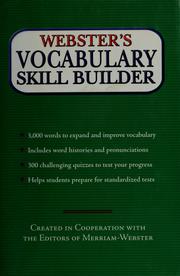 Cover of: Webster's Vocabulary Skill Builder (Webster's New Explorer Series)