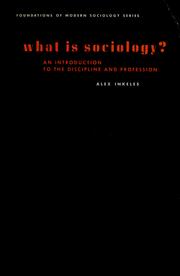 Cover of: What is sociology? by Alex Inkeles