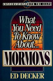 Cover of: What you need to know about-- Mormons