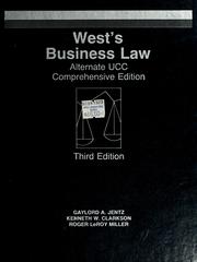 Cover of: West's business law by Gaylord A. Jentz