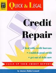 Cover of: Credit repair by Robin Leonard
